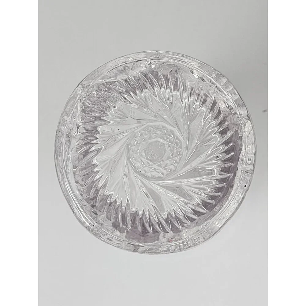 Vintage Miss Matched Cut‎ Glass Tumbler With Intricate Floral Geometric Patterns